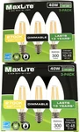Maxlite Led Filament 40w B10 Bulbs 2700k Dim 6-pack Soft White,f4b10d27/3p/ws. Fixed Price $15.31.