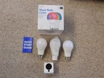 3 - Wyze Bulb Color Wlpa19c 120v 12w 60hz 1100 Lumens And 1 Cam V2. Fixed Price $19.95.