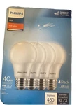 Philips Led Soft White 450 Lumens A19 Bulbs 4 Pack. Fixed Price $10.44.
