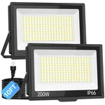 Isuerfy 200w Led Flood Light Outdoor With Plug, 24000lm Super Brighter Securi.... Fixed Price $88.53.