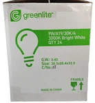 Greenlite Case 24-4 Packs (96) Bulbs 9w 60w Equivalent Light 800 Lumens. Fixed Price $69.95.