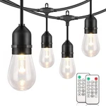 Mlambert 3 Color Outdoor Led Dimmable String Lights For Patio 48ft, Black. Fixed Price $62.70.