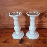Hudson 43 Wooden Farm Candle Holders 8 In Set Of 2. Fixed Price $19.00.