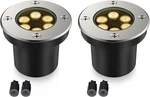 Outdoor Landscape Lights, 6w Led In Ground Well 12v 24v 3000k Warm White. Fixed Price $25.48.