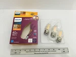 New Philips 3-pk 40w Ba11 Led Bent Tip Filament Bulb E26 Base 2700k Dim (ob). Fixed Price $16.90.