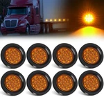 8pcs 2.5 Inch 13 Led Side Marker Clearance Lights Amber Round Trailer .... Fixed Price $53.91.