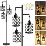 Ghoocemlux 68" Dimmable Floor Lamp, Farmhouse Standing Lamp With 68", Black. Fixed Price $53.05.