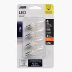 Feit Electric Bp4c7/827/led/4 120v 0.35w 2700k 15 Lumens Led Night Light Bulb. Fixed Price $11.22.