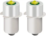 2 Pack Led Flashlight Replacement Bulb With 18v 12v 19.2v 6-24 Volt And 3w 247lm. Fixed Price $14.30.