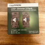 Lutron Toggler Led Dimmer Switch For Dimmable - 2pk (tgcl-153p-wh-2). Fixed Price $34.99.