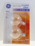 Ge 40w Crystal Clear Decorative G 16.5 Shape Candelabra Base Vintage 2 Bulbs. Fixed Price $16.99.