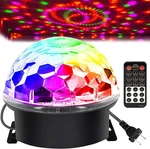 Disco Ball Dj Light, 6-color Sound Activated, Remote Control, Party Stage Light. Fixed Price $28.40.