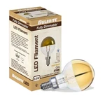 Bulbrite 776921, 2.5w G16 Led Filament Bulb, E12 Base, Dimmable 2700k, Half Gold. Fixed Price $18.99.