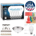 Great Eagle 3000k Led Light Bulbs - 12w, 85% Energy Savings, 6 Pack, Soft White. Fixed Price $34.19.