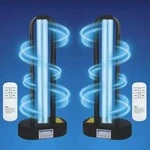 Baimnocm 38w Uv-c Germicidal Lamp For Dust Mites - Remote, 2-pack. Fixed Price $64.46.