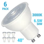 6 Pack Satco S9383 Led Bulbs 6.5w 120v Mr16 Twist Lock Gu10 Base Dimmable 30k. Fixed Price $34.00.