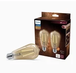 2 Pack Philips Vintage Dimmable 75w Indoor Outdoor St19 Edison Bulb Amber Light. Fixed Price $16.55.