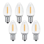 Neteha 6 Pack C7 Clear Led Replacement Christmas Light Bulb, E12 Base 120v.... Fixed Price $14.07.