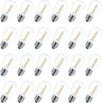 24 Pack Led S14 Replacement Light Bulbs, Shatterproof Waterproof 1w Outdoor Stri. Fixed Price $29.85.