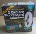 Lights Of America Twin Pack Circular Fluorescent Adapters With Bulbs New Sealed!. Fixed Price $34.99.