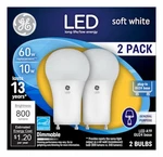 Led Light Bulb, Soft White, A19, Gu24 Base, 10 Watt, 2-pk. - 93095629. Fixed Price $19.02.