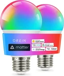 Orein Matter Smart Light Bulb, Bulbs A19-2pack, Multi-colored. Fixed Price $27.46.