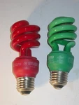 Feit Cfl Spiral Colored Bulbs 13w Medium Base Red & Green. Fixed Price $11.99.