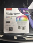 Orein Matter Smart Wi-fi Light Bulbs A19 Rgb 60w 800lm Alexa Google 2-pack. Fixed Price $9.99.