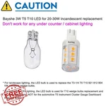 Bayshe 8pk T10 Wedge Led Bulb, 3w Warm White Landscape Patio Rv Lights. Fixed Price $34.99.