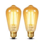 Dicuno E26 Edison Bulbs 60w, 2200k Amber Warm, 6w Led Bulb St64, Amber.... Fixed Price $18.39.