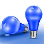 Lkqh 2-pack Blue Light Bulb, 9w (60w Equivalent) Led Colored Bulb E26 B.... Fixed Price $11.15.