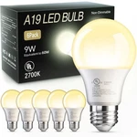 Tjoy 6 Pack A19 Led Light Bulbs, 60 Watt Equivalent Bulb, Soft Warm White.... Fixed Price $18.89.