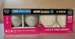 Feit Electric G25 Globe 40w Replacement Light Bulbs Use Only 11w, 4-pack Opened. Fixed Price $19.95.