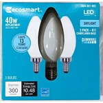 New Ecosmart 3-pk 40w B11 Frosted Led Bulb Candelabra Dimmable Daylight 5000k. Fixed Price $12.00.