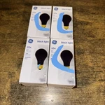 Lot Of 4 Ge 60w Black Light Bulbs A19 Style Medium Base 0.9 Year Life New In Box. Fixed Price $19.99.