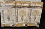 Bulbrite 776906 Led Filament Dimmable Light Bulb Lot 2100k G16 Candelabra Base. Fixed Price $29.99.