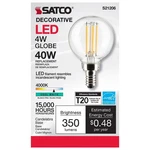 Satco S21206 4 Watt G16.5 Led Candelabra Light Bulb - 4000k 120 Volts (6 Pack). Fixed Price $23.99.