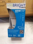 12pk Viribright Led Daylight Dimmable 40 Watt Equivalent Bulbs. Fixed Price $21.00.