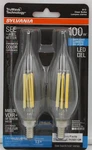 Sylvania 100 W Led 6.5 Watt 2-pack Bulbs B13 Daylight 5000k 750 Lumens Dimmable. Fixed Price $13.49.