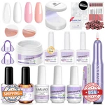 Saviland Builder Nail Gel Kit With Drill - Clear Pink Nude White Hard. Fixed Price $62.51.