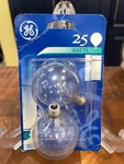 Vintage Ge 25w Globe Crystal Clear G 16.5 Shape Candelabra Base 2 Bulbs Made Usa. Fixed Price $14.99.