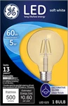 Ge Lighting Led Globe Light Bulbs, G25 Bulb, 5 Watt (60 Equivalent) Soft Wh. Fixed Price $17.99.