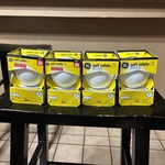 2 New Ge 25w, 90881 & 25w X2 Life 49654 White Decorative Bulb Globes G25. Fixed Price $20.00.