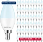 Degnju 60 Pack Chandelier Light Bulbs, Watt Equivalent, 5.5w E12 Led Candelab. Fixed Price $145.69.