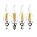 Shuwdkar Low Voltage 12v 24v Candelabra E12 Base Led Light Bulb Flame Tip 40watt. Fixed Price $24.09.