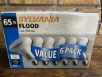 Sylvania 65w Br30 Flood Indoor Light Bulbs Warm White Value 6 Pack 600 Lumen. Fixed Price $39.99.