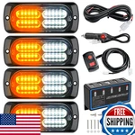 Nilight 4pcs Led Strobe Lights 12v Amber White Emergency Hazard Warning 24led. Fixed Price $56.73.