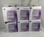36 Ge 25w Clear Flame Tip ,cac Candelabra Base Light Bulbs 6 Boxes Crystal. Fixed Price $112.05.