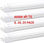 Ballast Bypass 4ft 4000k T8 T12 Fluorescent Bulbs Replacement Milky 4/10/25 Pack. Fixed Price $89.99.
