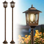 Joyoowild 63" Solar Lamp Post Light 2 Pack Outdoor Waterproof For Patio Yard. Fixed Price $77.91.